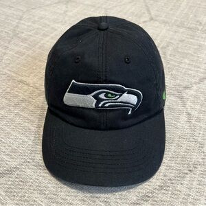 47 Brand Adult NFL Football Seattle Seahawks Navy Blue Fitted Hat LARGE